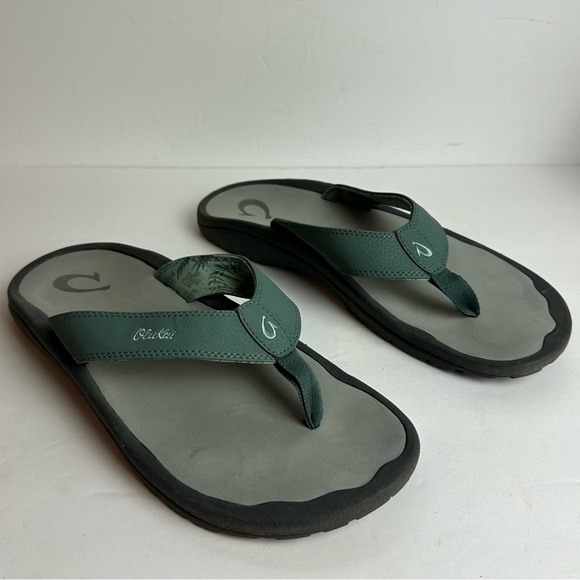 Olukai Ohana Men’s Sandals Size 13 Or EU 46 Shoes Blue Black Beach Summer - Picture 1 of 11
